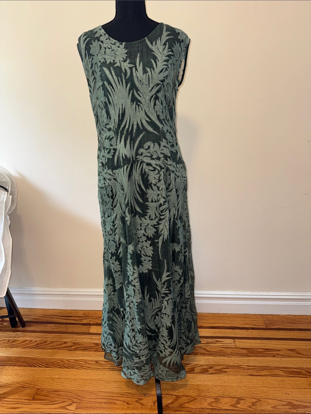 Sundance Green Botanical Sleeveless Maxi Dress